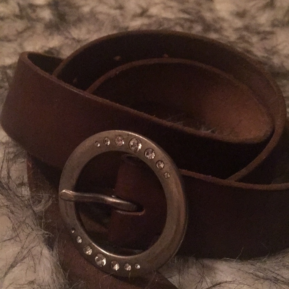 Silver Rhinestone AE Gen.Leather Belt